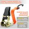 Ratchet Tie Down Strap 4 Pack, 4.6m 680kg Break Strength Securing Straps Logistic Cargo Straps with Hooks, Rubber Coated Metal Handles for Appliances, Moving Cargo, Motorcycle, Orange