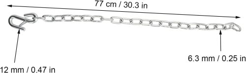 Trailer Safety Chain, Heavy Duty 3500lbs Safety Chains with Double Spring Clip S Hooks Towing Wire Ropes for Trailer RV