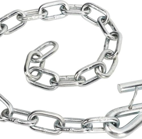 Trailer Safety Chain, Heavy Duty 3500lbs Safety Chains with Double Spring Clip S Hooks Towing Wire Ropes for Trailer RV