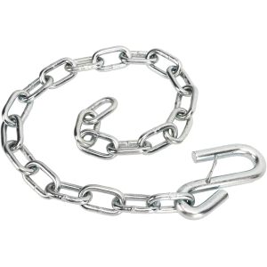Trailer Safety Chain, Heavy Duty 3500lbs Safety Chains with Double Spring Clip S Hooks Towing Wire Ropes for Trailer RV