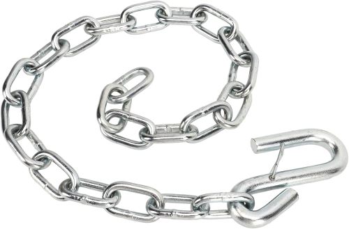 Trailer Safety Chain, Heavy Duty 3500lbs Safety Chains with Double Spring Clip S Hooks Towing Wire Ropes for Trailer RV