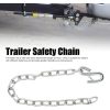 Trailer Safety Chain, Heavy Duty 3500lbs Safety Chains with Double Spring Clip S Hooks Towing Wire Ropes for Trailer RV