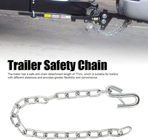 Trailer Safety Chain, Heavy Duty 3500lbs Safety Chains with Double Spring Clip S Hooks Towing Wire Ropes for Trailer RV