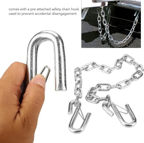 Safety Chains Hook Trailer Trailer Safety Chain 3500lbs Towing Wire Ropes with Double Spring Clip Hooks for Trailer RV