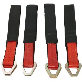 4 Pack of 36 HD Axle Straps Race Car Hauler Tow Truck Wrecker Wheel Tie Down Strap with D-Ring Nylon Sliding Sleeve Tie Down Race Car Hauler Tow Truck Off Road