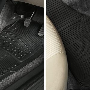 ATCM-2249  All-Weather Waterproof Black Car Floor Mat Set of 3 Rubber Car Mat