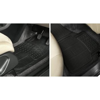 ATCM-2249  All-Weather Waterproof Black Car Floor Mat Set of 3 Rubber Car Mat