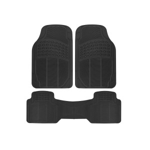ATCM-2249  All-Weather Waterproof Black Car Floor Mat Set of 3 Rubber Car Mat