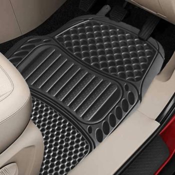 ATCM-2211 Heavy Duty Simple Black Compatible Rubber  Car Mats