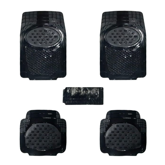 ATCM-3314 Waterproof Dustproof Universal Fit in All Cars Set of 5 Piece PVC  Floor Foot Mats