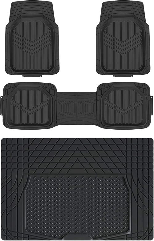 ATCM-3316 All-Weather PVC Floor Mats Set 4 piece with Cargo Liner