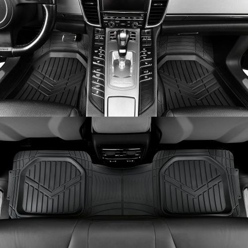 ATCM-3316 All-Weather PVC Floor Mats Set 4 piece with Cargo Liner