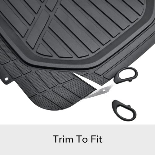 ATCM-3316 All-Weather PVC Floor Mats Set 4 piece with Cargo Liner