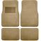 ATCM-5272 Beige/Black Waterproof Car Floor Mat 4 Piece Set All  Weather Carpet Car Mat