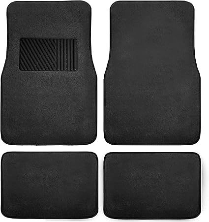 ATCM-5272 Beige/Black Waterproof Car Floor Mat 4 Piece Set All Weather