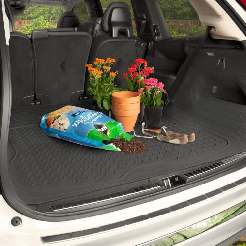 ATCM-6103 Heavy Duty Rubber Cargo Mat Liner All-Weather Trunk Protection for Cars, SUVs ,Trucks