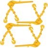 Load Binders for 5/16 Inch and 3/8 Inch Grade 70 Chain  6600 LBS Working Load Limit, (4-Pack) Recoilless Lever-Style Chain Binder, Hinged Lever Design Reduces Chances of Recoil