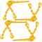 Load Binders for 5/16 Inch and 3/8 Inch Grade 70 Chain  6600 LBS Working Load Limit, (4-Pack) Recoilless Lever-Style Chain Binder, Hinged Lever Design Reduces Chances of Recoil