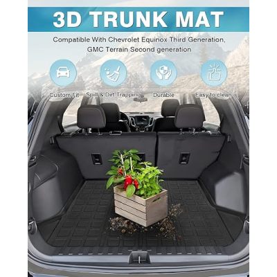 ATCM-6108 Trunk Mat All Weather Anti-Slip Rear Trunk Liner Black  for Chevrolet Equinox/GMC Terrain