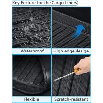 ATCM-6110 All Weather Rear Trunk Mats Protector Custom Compatible with Toyota Waterproof Durable