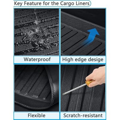 ATCM-6110 All Weather Rear Trunk Mats Protector Custom Compatible with Toyota Waterproof Durable