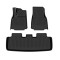 ATCM-1009 Tesla Model Y Custom Fit Black TPE Floor Liners  Row All-Weather Protection