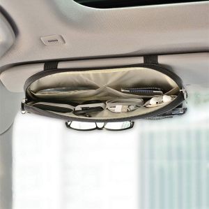 ATSB-6169 Car Sun Visor Organizer Auto Interior Accessories Pocket Organizer For Car Truck SUV Storage Pouch Holder