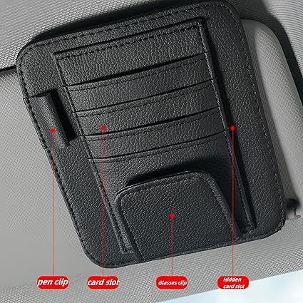 ATSB-6170 Auto Car Sun Visor Organizer for Card License Registration Document Pen Key Interior Accessories