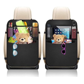 ATSB-6174 Backseat Organizer Heavy Duty Waterproof and Stain Resistant Kick Mats Back Seat Protector