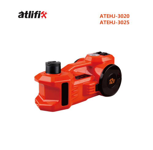 AtliFix ATEHJ-3020/3025 12v DC 3T Electric Hydraulic Jack and Wrench tools kit Tire Pump and LED Flashlight 3 in 1 Set Electric Car Jack