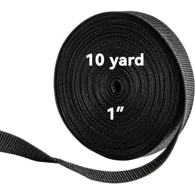 Strap Webbing- 10 Yard Lawn Chair Webbing 1 Inch Replacement Kit Strapping Camping Gear Tool Black Belt for Men Women Gifts Heavy Duty Climbing Hair Webbing Straps for Bags Replacement
