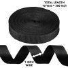 Strap Webbing- 10 Yard Lawn Chair Webbing 1 Inch Replacement Kit Strapping Camping Gear Tool Black Belt for Men Women Gifts Heavy Duty Climbing Hair Webbing Straps for Bags Replacement