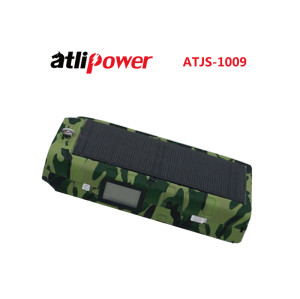 ATLIPOWER ATJS-1009 High quality Solar Power Bank small auto battery booster best power bank 12000mah jump start