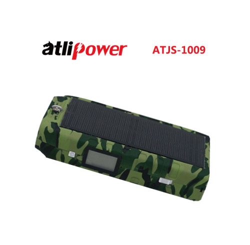 ATLIPOWER ATJS-1009 High quality Solar Power Bank small auto battery booster best power bank 12000mah jump start
