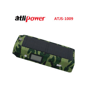 ATLIPOWER ATJS-1009 High quality Solar Power Bank small auto battery booster best power bank 12000mah jump start