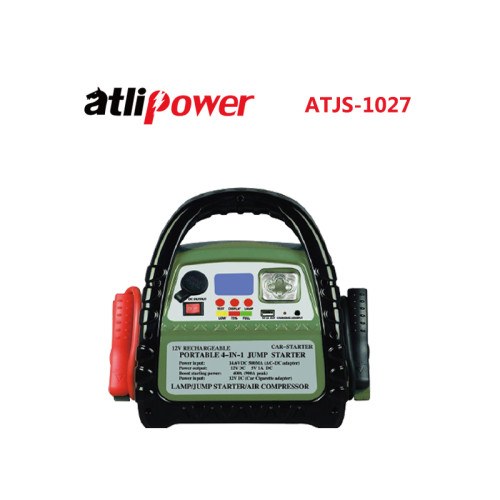 ATLIPOWER ATJS-1027 4 IN 1 Jump Starter/Air Compressor/LED Work Light/USB,Auto Battery Booster