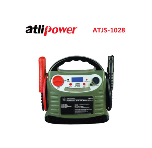 ATLIPOWER ATJS-1028 3 IN 1 Jump Starter/Air Compressor/LED Work Light,Auto Battery Booster