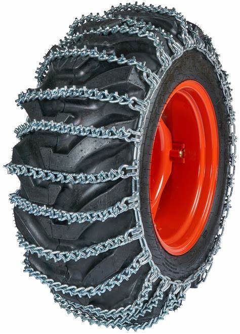 29s 2 link spacing Grader & Equipment Tire Chains with V-Bar