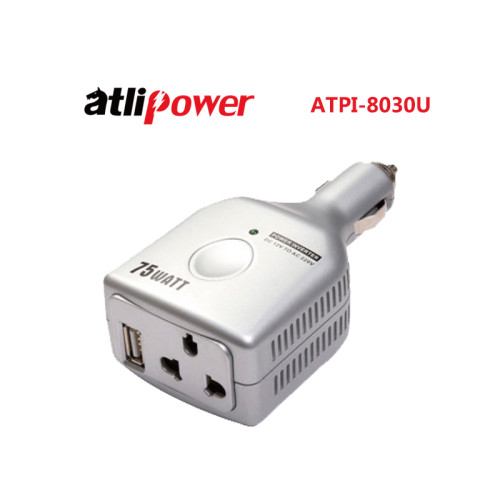 ATLIPOWER ATPI-8030U Modified Sine Wave Power Inverter 75W Rated with 150W Peak Power with USB Output