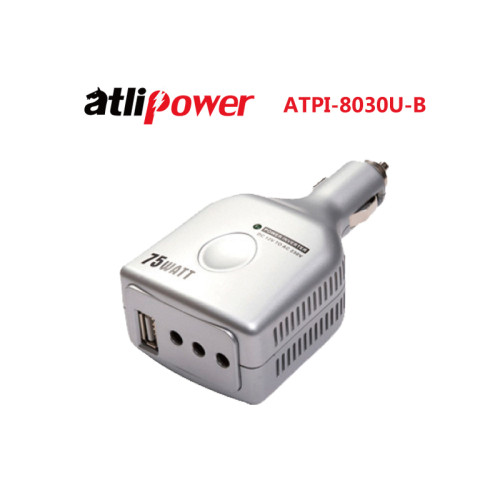 ATLIPOWER ATPI-8030U Modified Sine Wave Power Inverter 75W Rated with 150W Peak Power with USB Output