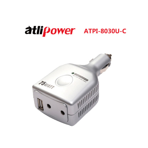 ATLIPOWER ATPI-8030U Modified Sine Wave Power Inverter 75W Rated with 150W Peak Power with USB Output