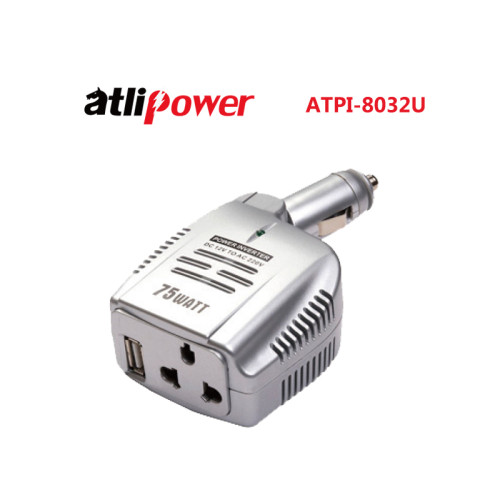 ATLIPOWER ATPI-8032U Modified Sine Wave Power Inverter 75W Rated with 150W Peak Power with USB Output