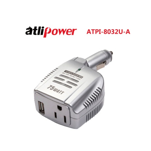 ATLIPOWER ATPI-8032U Modified Sine Wave Power Inverter 75W Rated with 150W Peak Power with USB Output