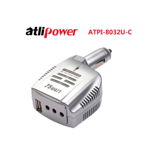 ATLIPOWER ATPI-8032U Modified Sine Wave Power Inverter 75W Rated with 150W Peak Power with USB Output