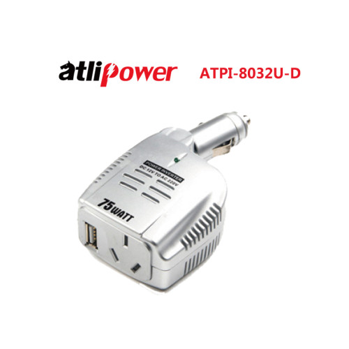 ATLIPOWER ATPI-8032U Modified Sine Wave Power Inverter 75W Rated with 150W Peak Power with USB Output