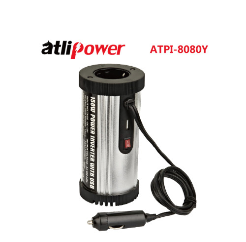 ATLIPOWER Modified Sine Wave Power Inverter 80W to 200W with DC5 V(0.5A,1A,2A) USB Output