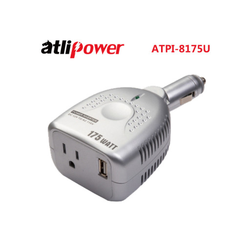 ATLIPOWER ATPI-8175U Modified Sine Wave Power Inverter 175W Rated with 350W Peak Power with USB Output