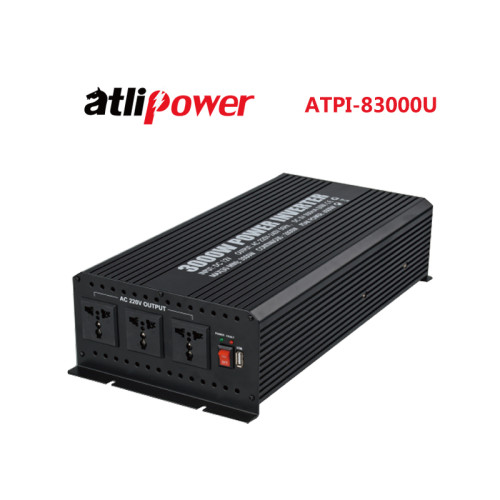 ATLIPOWER Modified Sine Wave Power Inverter with 3 Outlet Car Inverter