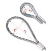 Single Leg Wire Rope Sling 1.6t/3500Lbs Rated Load 8.2 Feet Length, 1/2" Diameter, with 3/8" - 1/2" Sliding Choker Hook WLL 1.6t