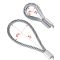 Single Leg Wire Rope Sling 1.6t/3500Lbs Rated Load 8.2 Feet Length, 1/2